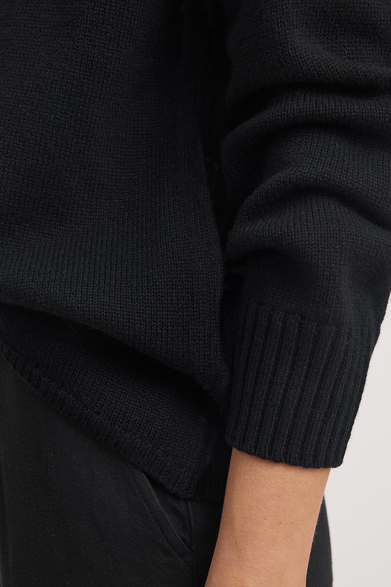 Funnel Neck Jumper | Black