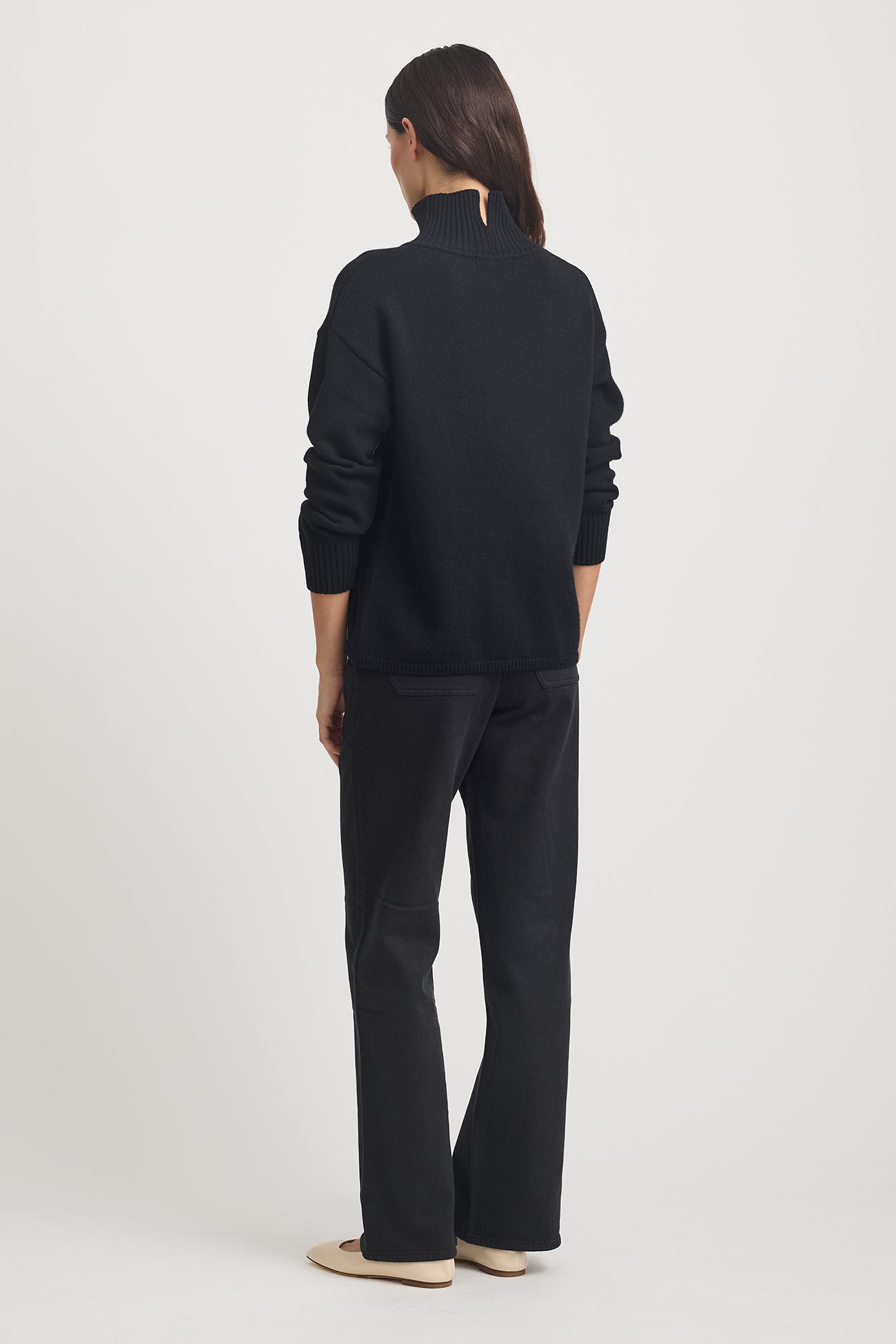 Funnel Neck Jumper | Black