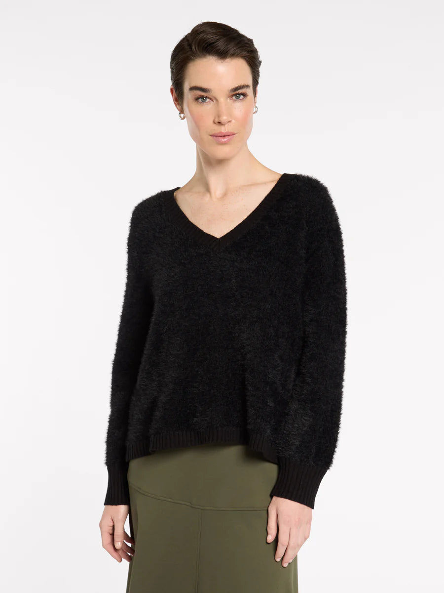 Fluffy V Neck Sweater