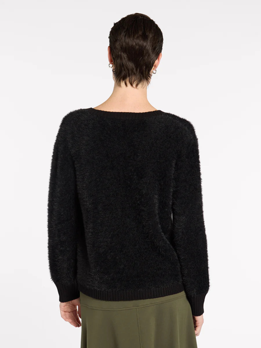 Fluffy V Neck Sweater