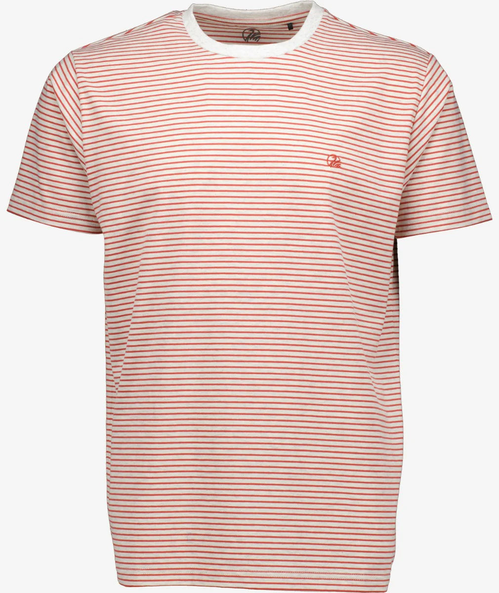 Hilderthorpe Stripe Tee | Campfire/Taupe Marle