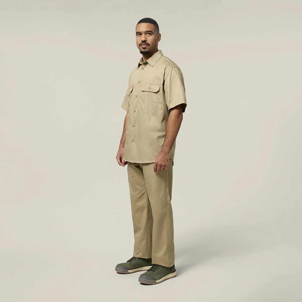 Short Sleeve Vented Shirt | Khaki