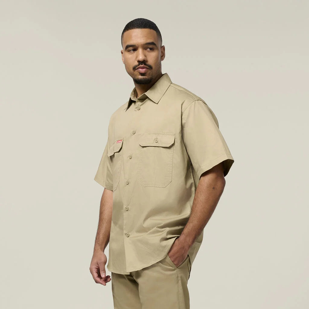 Short Sleeve Vented Shirt | Khaki