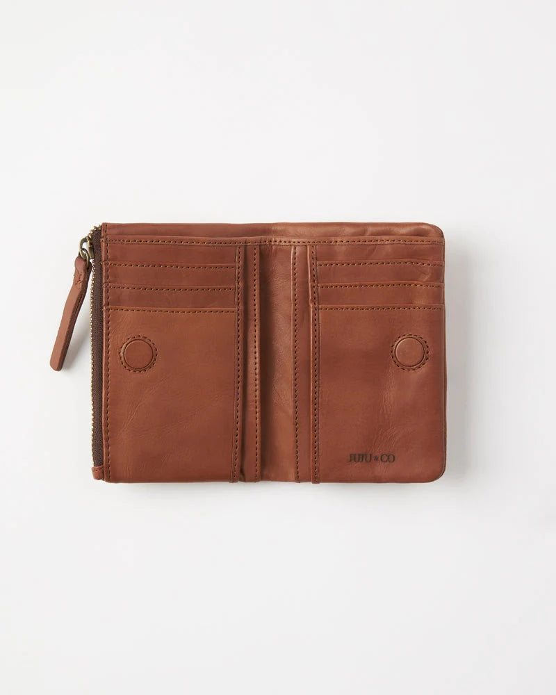 Small Capri Wallet | Cognac - Juju & Co - Beechworth Emporium